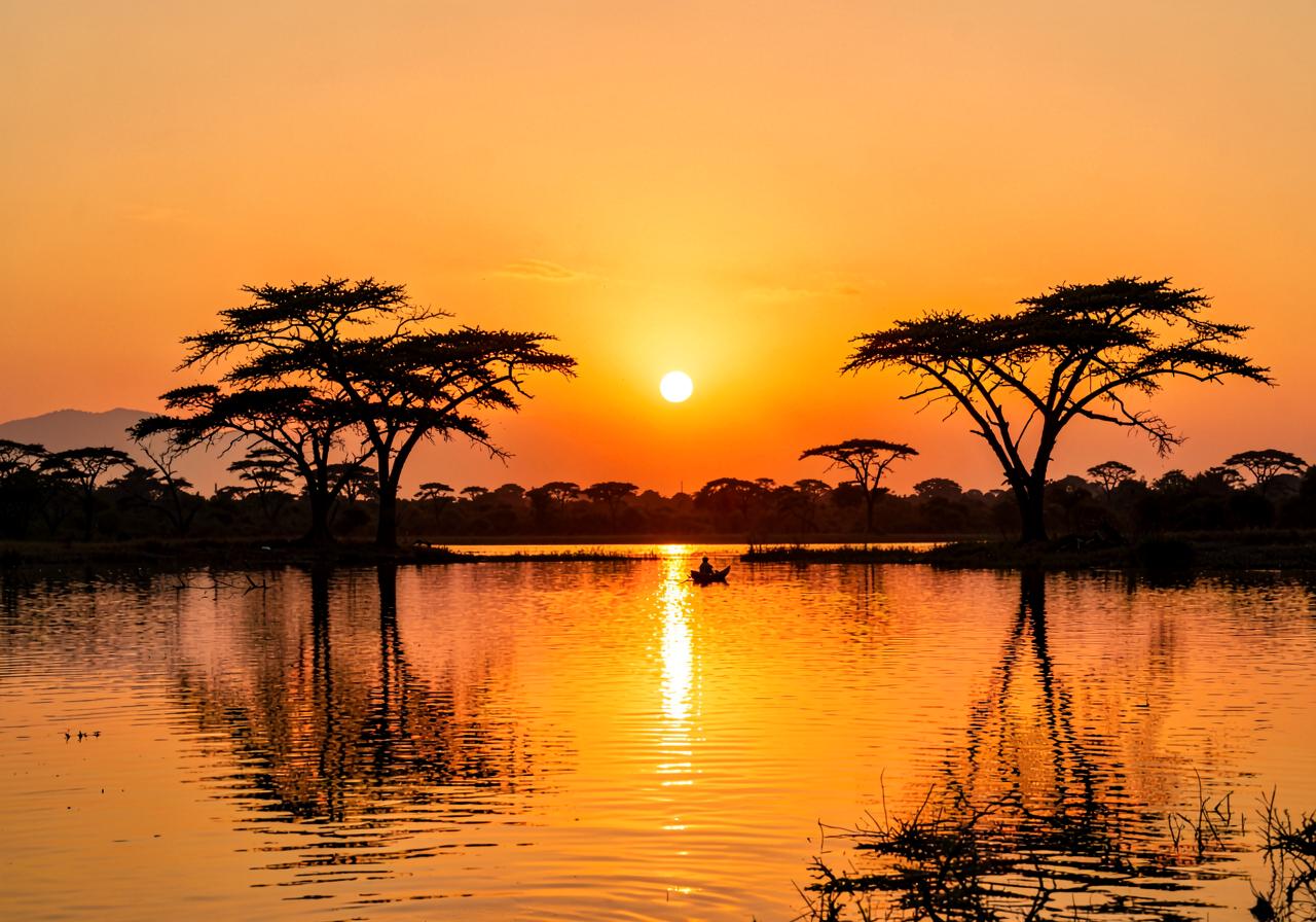 Sunset over Lake Naivasha